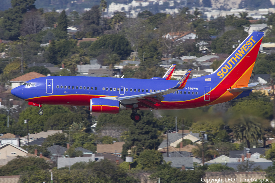 Southwest Airlines Boeing 737-7H4 (N940WN) | Photo 335325