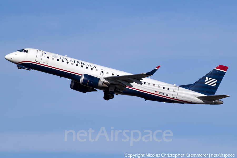US Airways Embraer ERJ-190AR (ERJ-190-100IGW) (N946UW) | Photo 161261
