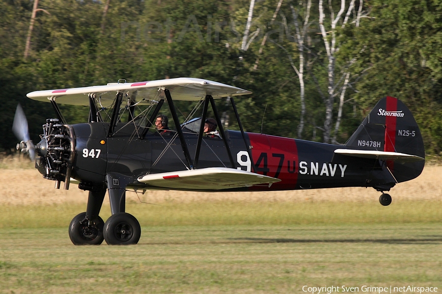 (Private) Boeing Stearman B75N1 (N9478H) | Photo 589538
