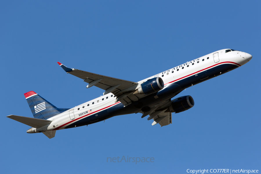 US Airways Embraer ERJ-190AR (ERJ-190-100IGW) (N951UW) | Photo 22628