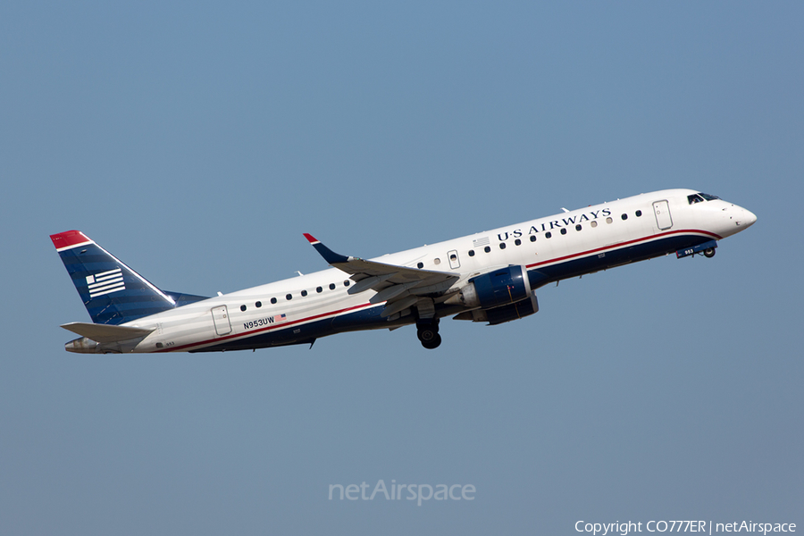 US Airways Embraer ERJ-190AR (ERJ-190-100IGW) (N953UW) | Photo 74972