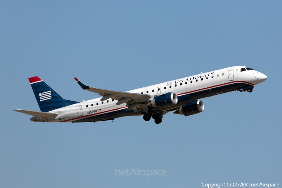 US Airways Embraer ERJ-190AR (ERJ-190-100IGW) (N958UW) | Photo 42782