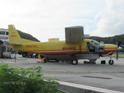 DHL (Kingfisher Air Services) Cessna 208B Super Cargomaster (N961HL) at  St. Bathelemy - Gustavia, Guadeloupe
