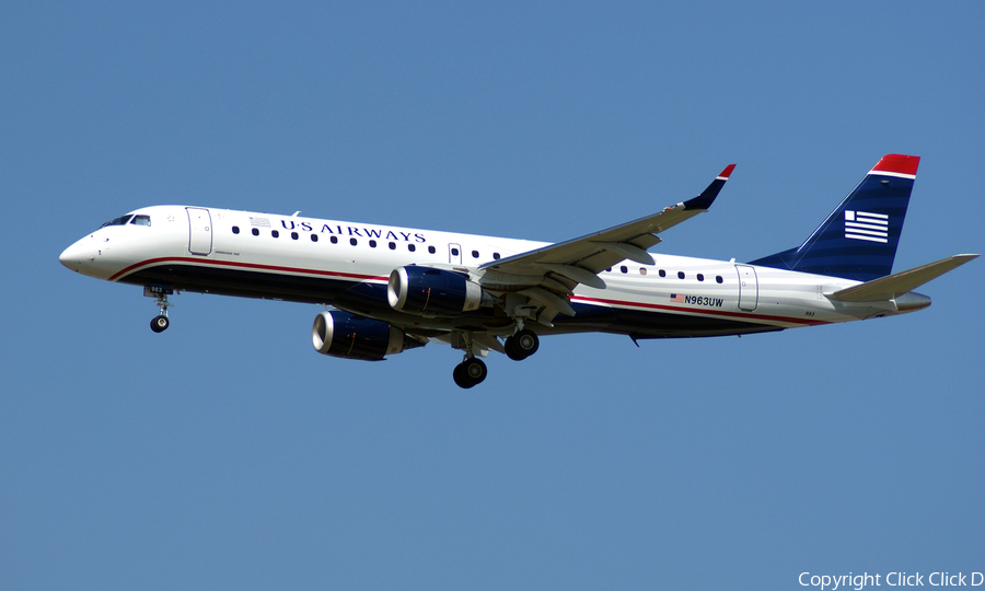 US Airways Embraer ERJ-190AR (ERJ-190-100IGW) (N963UW) | Photo 1567