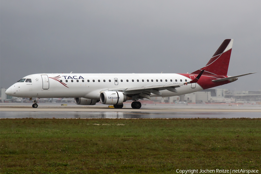 TACA International Airlines Embraer ERJ-190AR (ERJ-190-100IGW) (N982TA) | Photo 102588