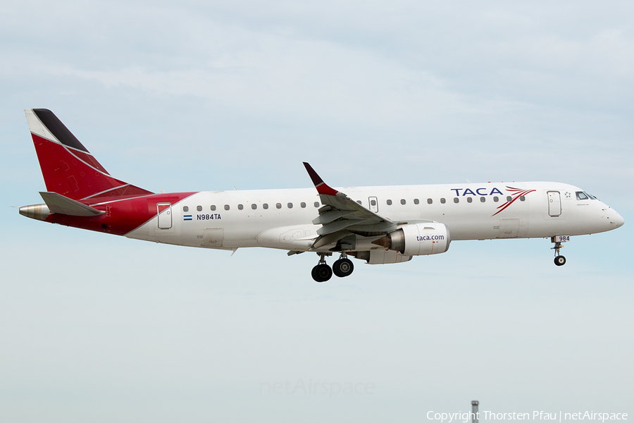 TACA International Airlines Embraer ERJ-190AR (ERJ-190-100IGW) (N984TA) | Photo 96750