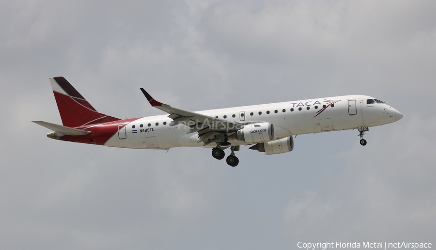 TACA International Airlines Embraer ERJ-190AR (ERJ-190-100IGW) (N985TA) | Photo 325110