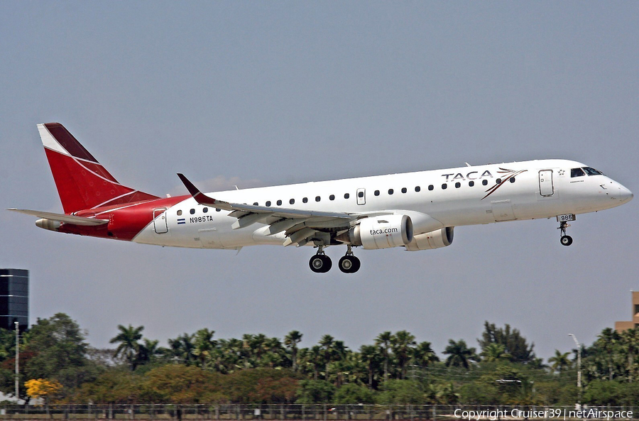 TACA International Airlines Embraer ERJ-190AR (ERJ-190-100IGW) (N985TA) | Photo 99905