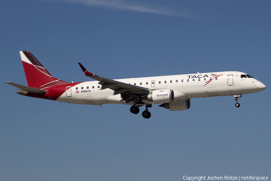 TACA International Airlines Embraer ERJ-190AR (ERJ-190-100IGW) (N986TA) | Photo 112681
