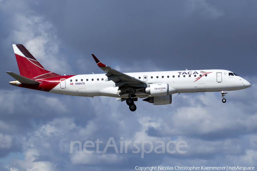 TACA International Airlines Embraer ERJ-190AR (ERJ-190-100IGW) (N986TA) | Photo 122233