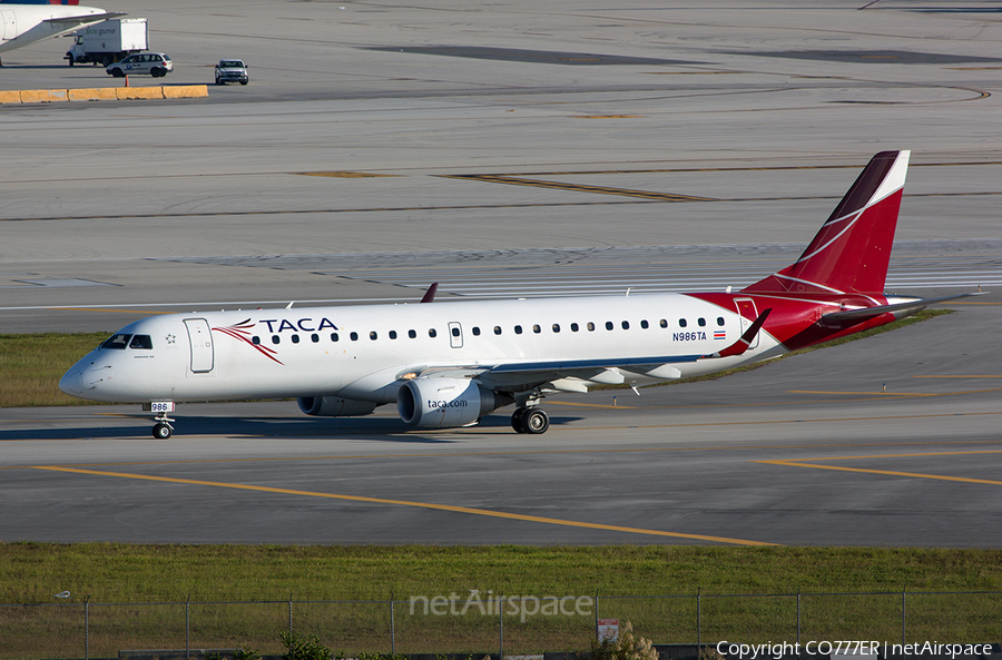TACA International Airlines Embraer ERJ-190AR (ERJ-190-100IGW) (N986TA) | Photo 14021