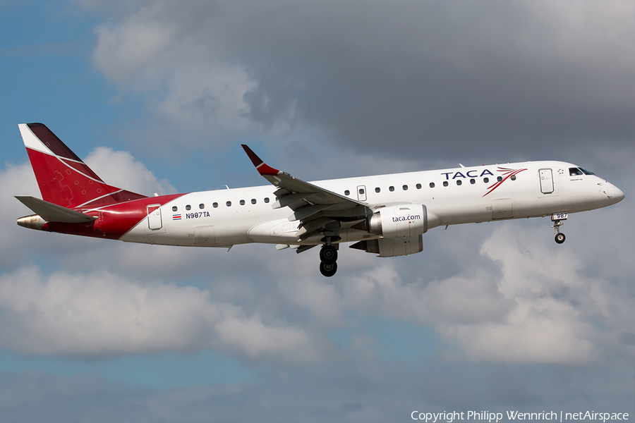 TACA International Airlines Embraer ERJ-190AR (ERJ-190-100IGW) (N987TA) | Photo 137729