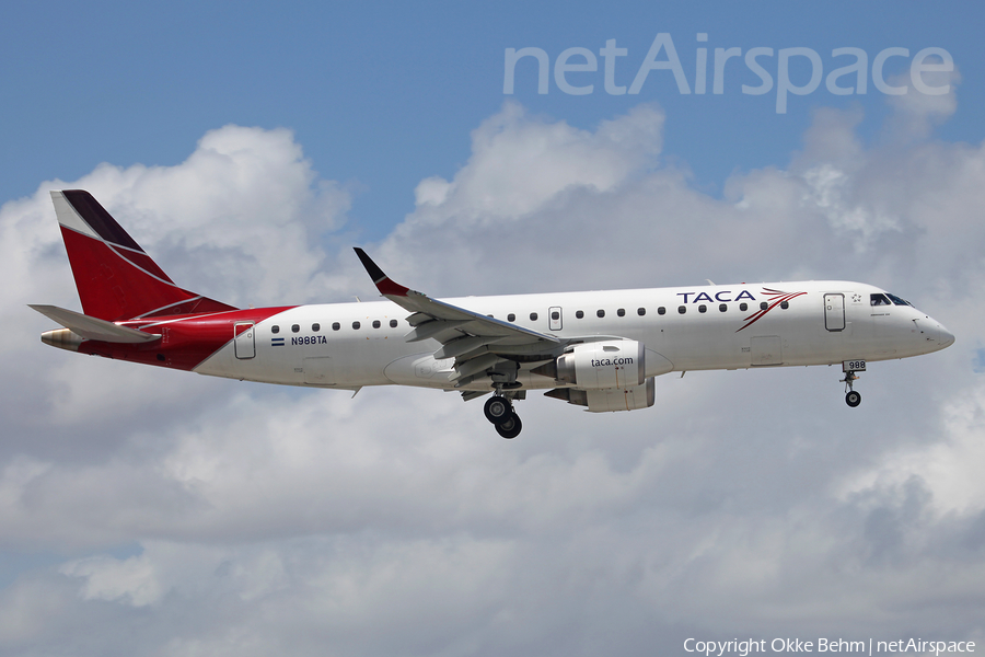 TACA International Airlines Embraer ERJ-190AR (ERJ-190-100IGW) (N988TA) | Photo 104969
