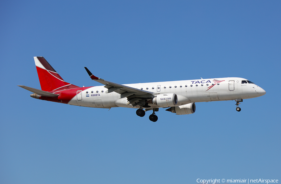TACA International Airlines Embraer ERJ-190AR (ERJ-190-100IGW) (N988TA) | Photo 281170