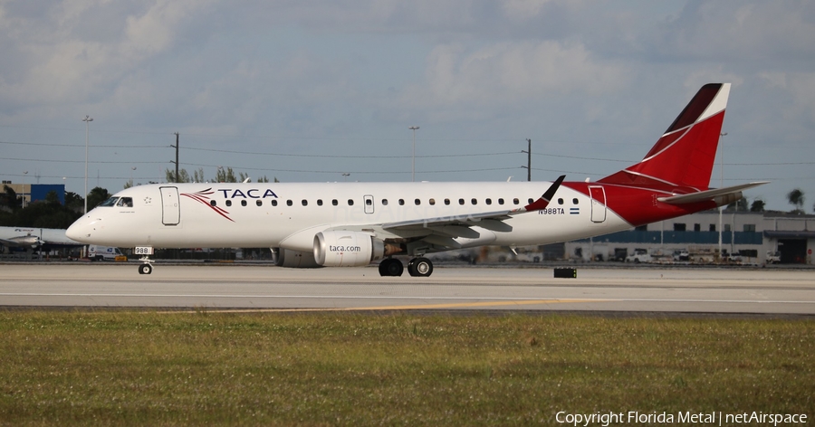 TACA International Airlines Embraer ERJ-190AR (ERJ-190-100IGW) (N988TA) | Photo 325158