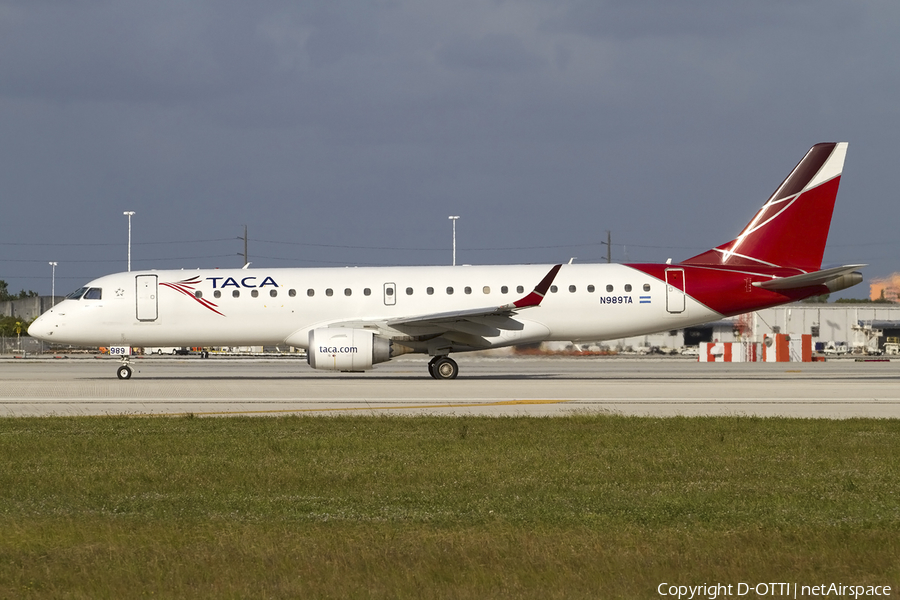 TACA International Airlines Embraer ERJ-190AR (ERJ-190-100IGW) (N989TA) | Photo 422828