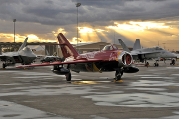 Red Bull Mikoyan-Gurevich MiG-17F Fresco-C (NX117BR) at  Las Vegas - Nellis AFB, United States