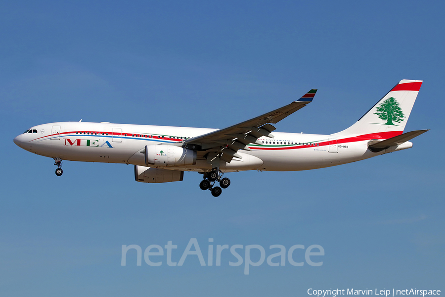 MEA - Middle East Airlines Airbus A330-243 (OD-MEB) | Photo 557471