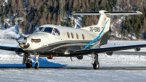 (Private) Pilatus PC-12/47E (OE-EMS) at  Samedan - St. Moritz, Switzerland