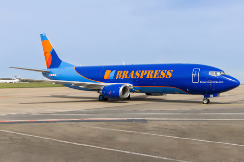 Braspress Air Cargo Boeing 737-4M0(BDSF) (OE-IAP) at  Liege - Bierset, Belgium