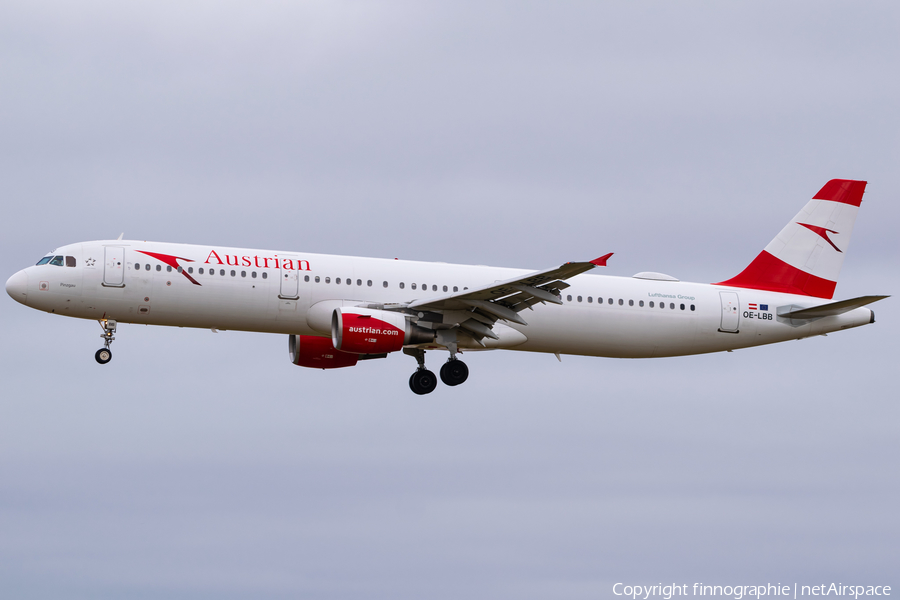 Austrian Airlines Airbus A321-111 (OE-LBB) | Photo 516708