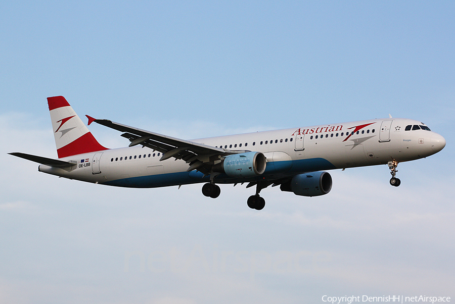 Austrian Airlines Airbus A321-111 (OE-LBB) | Photo 405851