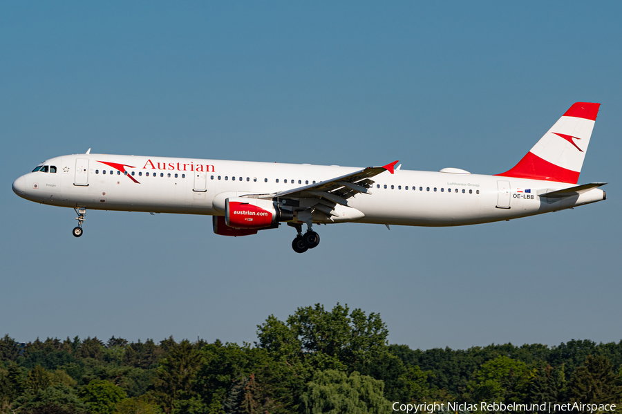 Austrian Airlines Airbus A321-111 (OE-LBB) | Photo 520988