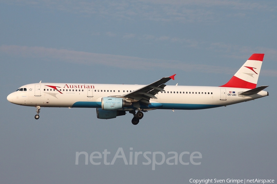 Austrian Airlines Airbus A321-111 (OE-LBC) | Photo 29765