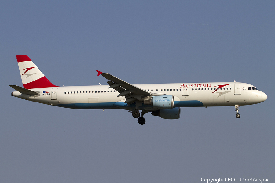 Austrian Airlines Airbus A321-211 (OE-LBD) | Photo 299541