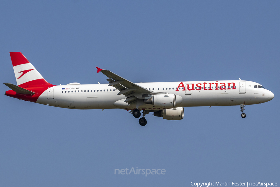 Austrian Airlines Airbus A321-211 (OE-LBE) | Photo 468832