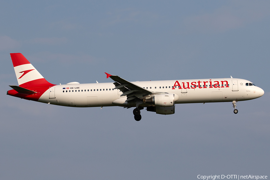Austrian Airlines Airbus A321-211 (OE-LBE) | Photo 331040