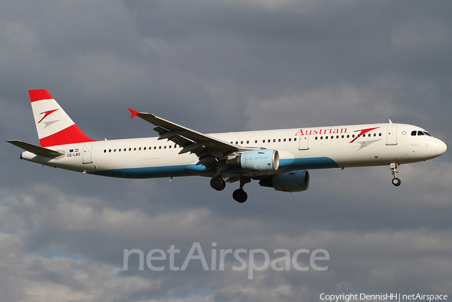Austrian Airlines Airbus A321-211 (OE-LBE) | Photo 415330