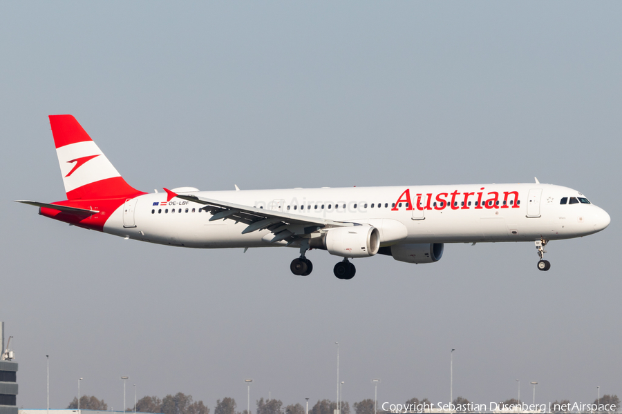 Austrian Airlines Airbus A321-211 (OE-LBF) | Photo 316508