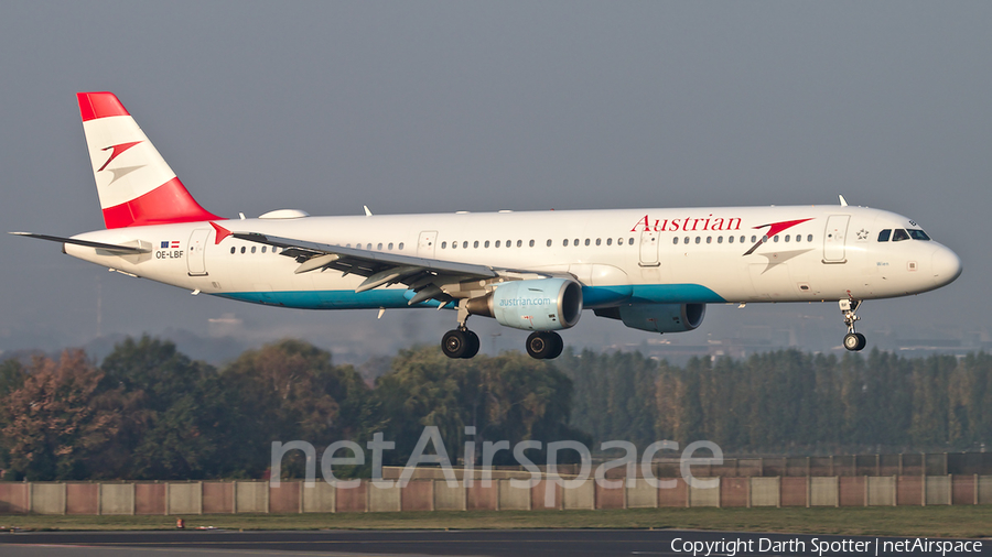Austrian Airlines Airbus A321-211 (OE-LBF) | Photo 356484