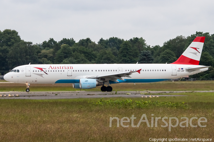 Austrian Airlines Airbus A321-211 (OE-LBF) | Photo 111697
