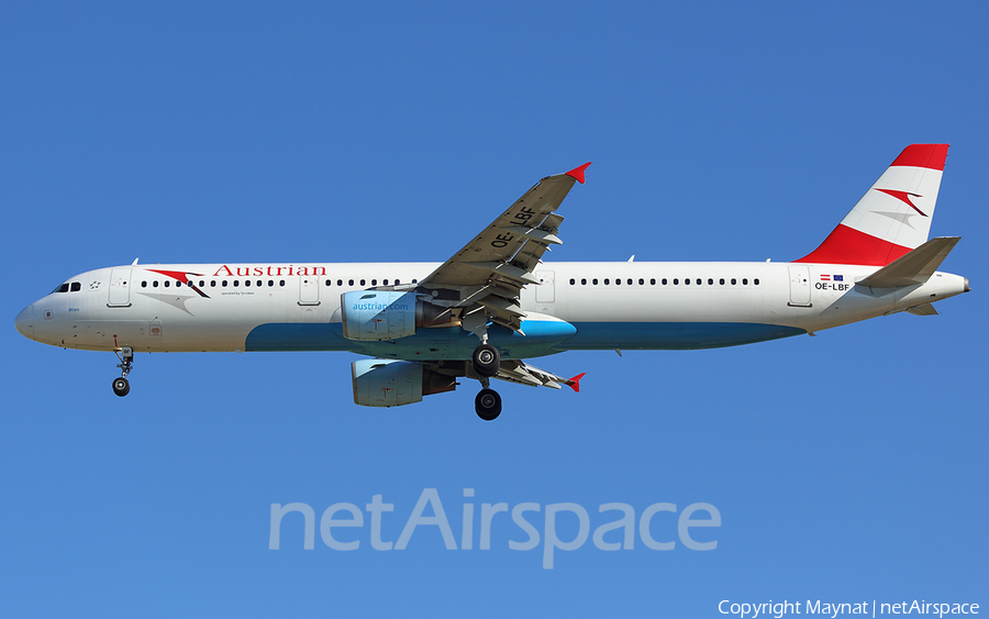 Austrian Airlines (Tyrolean) Airbus A321-211 (OE-LBF) | Photo 283573