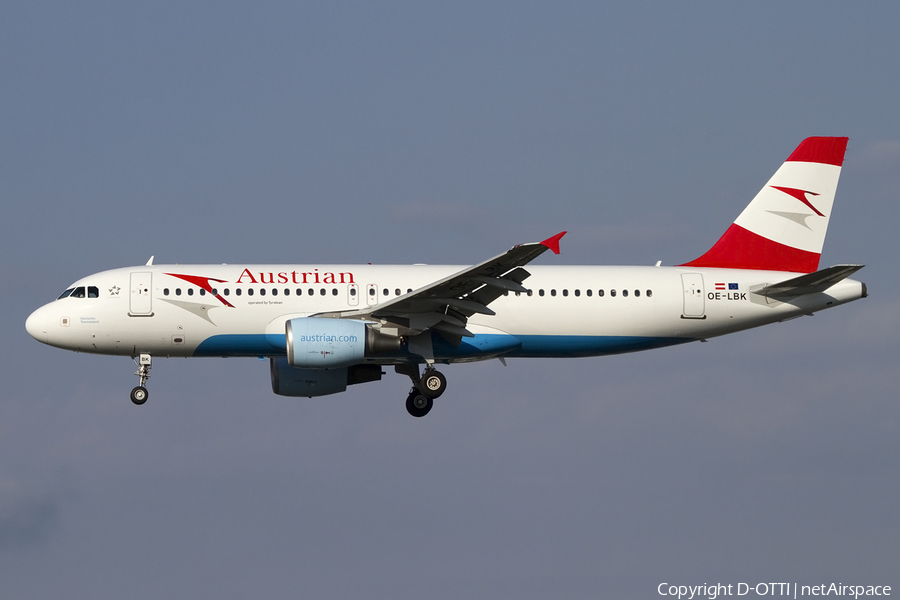 Austrian Airlines Airbus A320-214 (OE-LBK) | Photo 408408