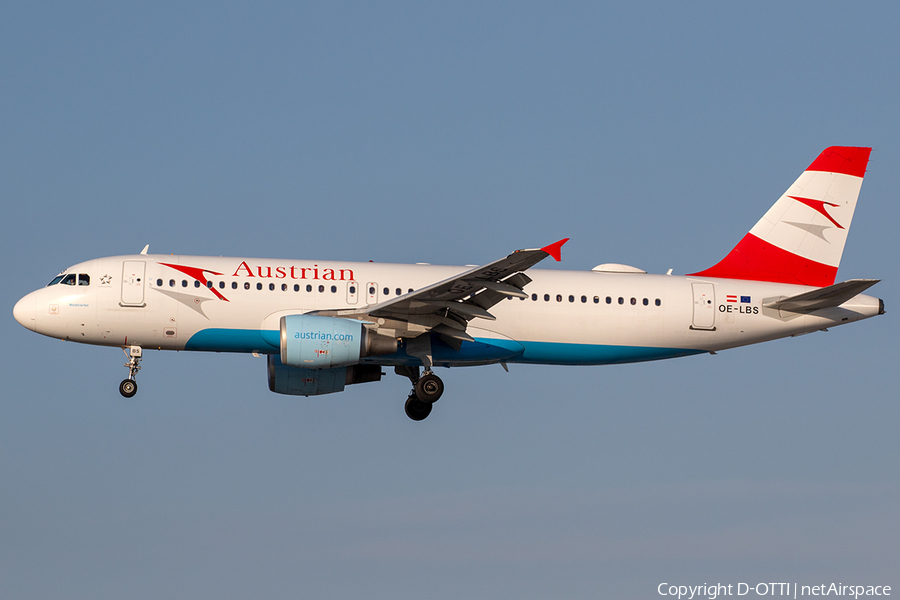 Austrian Airlines Airbus A320-214 (OE-LBS) | Photo 241730