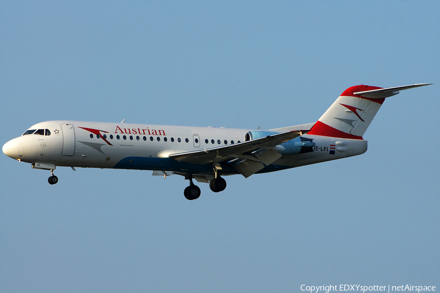 Austrian Airlines Fokker 70 (OE-LFI) | Photo 276215
