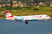 Austrian Airlines Fokker 70 (OE-LFP) at  Corfu - International, Greece
