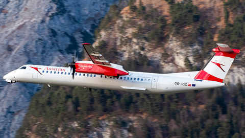 Austrian Airlines Bombardier DHC-8-402Q (OE-LGC) at  Innsbruck - Kranebitten, Austria