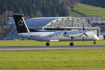 Austrian Airlines Bombardier DHC-8-402Q (OE-LGO) at  Innsbruck - Kranebitten, Austria