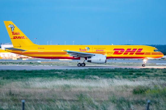 DHL Air Austria Boeing 757-23APF (OE-LNA) at  Leipzig/Halle - Schkeuditz, Germany