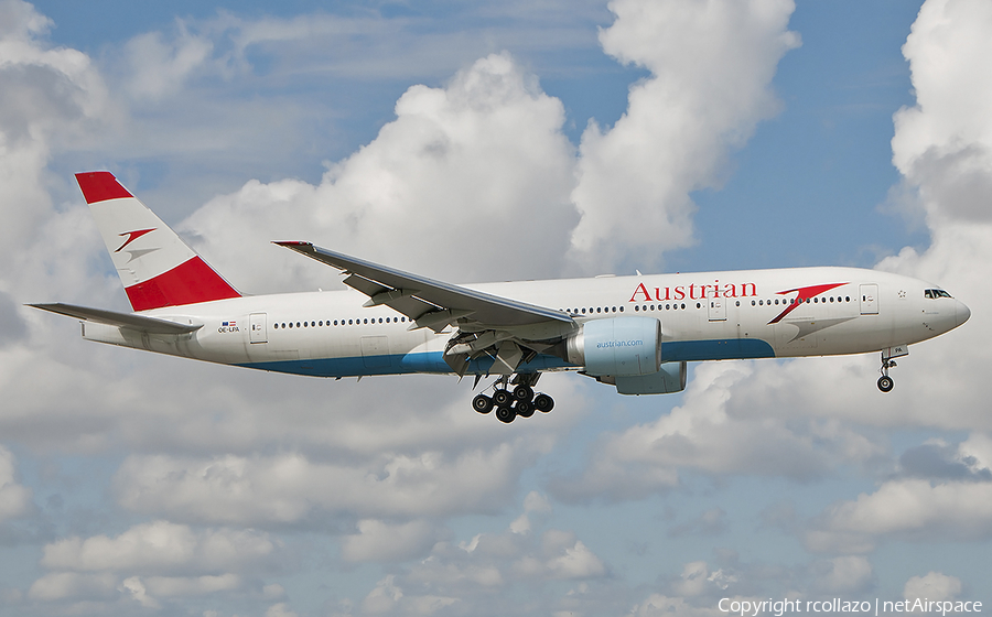 Austrian Airlines Boeing 777-2Z9(ER) (OE-LPA) | Photo 90272