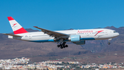 Austrian Airlines Boeing 777-2Z9(ER) (OE-LPC) at  Gran Canaria, Spain