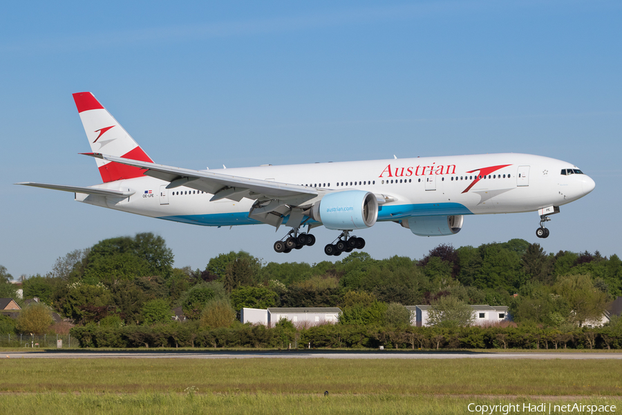 Austrian Airlines Boeing 777-2Q8(ER) (OE-LPE) | Photo 108192