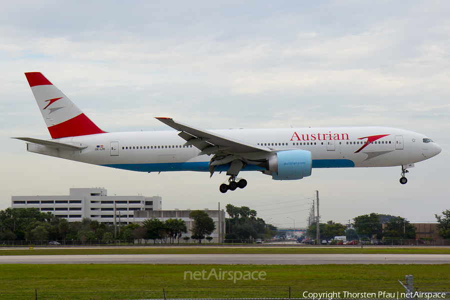 Austrian Airlines Boeing 777-2Q8(ER) (OE-LPE) | Photo 101826