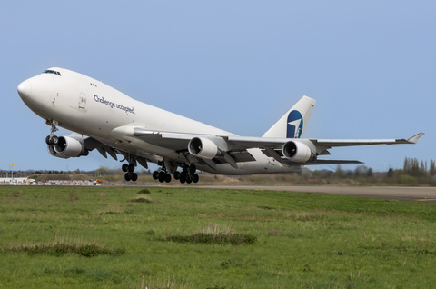 Challenge Airlines Boeing 747-412F (OE-LRG) at  Liege - Bierset, Belgium