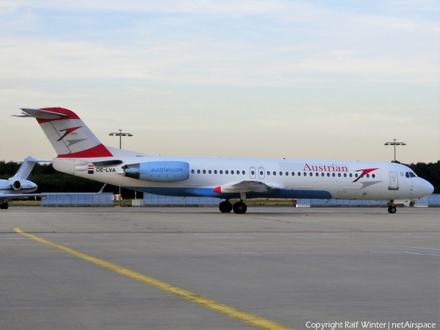 Austrian Airlines Fokker 100 (OE-LVA) | Photo 311048
