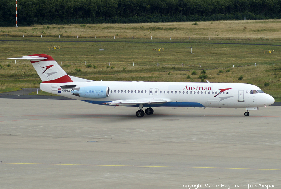Austrian Airlines Fokker 100 (OE-LVA) | Photo 129444